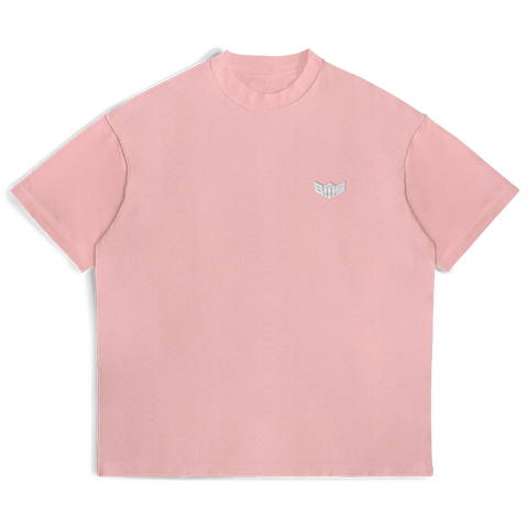 T-Shirt Logo Brodé Rose